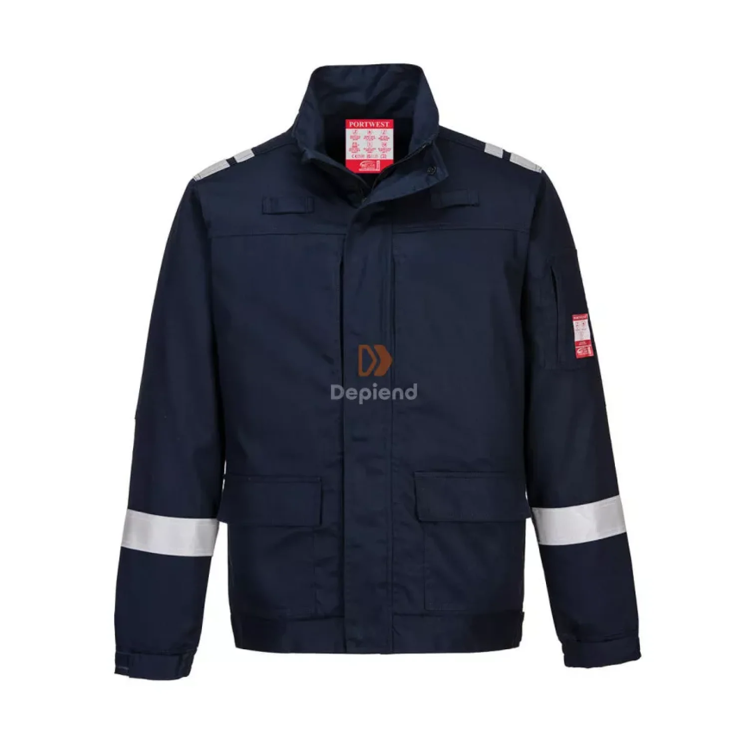 Portwest Bizflame Plus Lightweight Stretch lángálló kabát tengerészkék