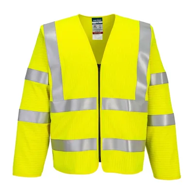 Portwest Bizflame Hi-Vis FR hosszú ujjú cipzáras mellény