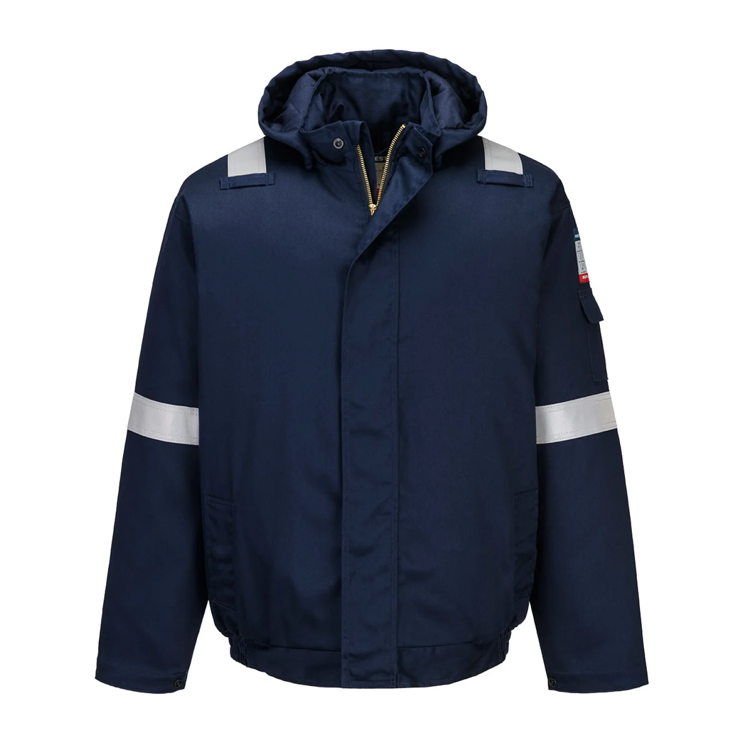 Portwest Bizflame Work+ FR lángálló bélelt télikabát Navy