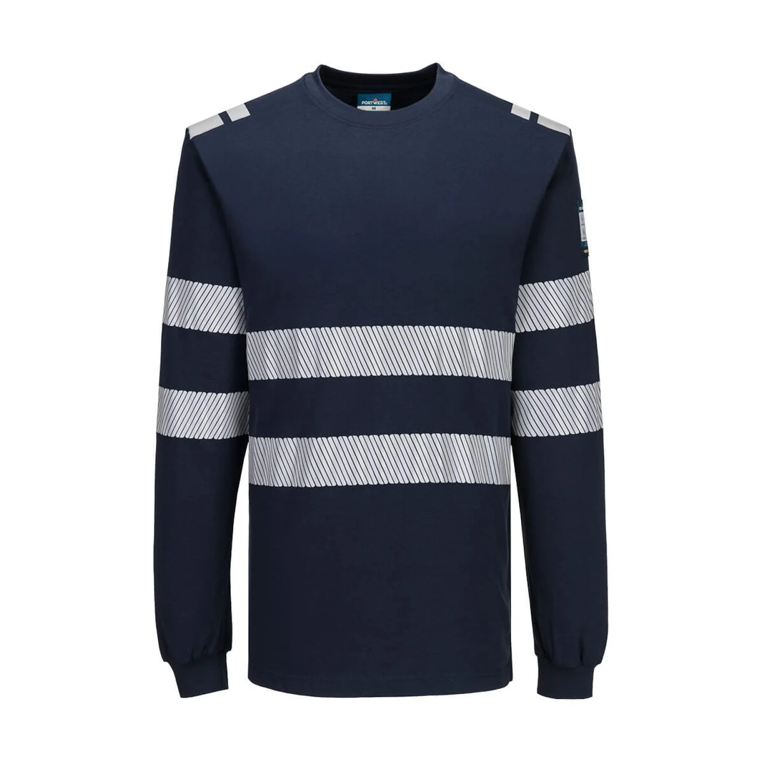 Portwest PW3 Modaflame Knit FR lángálló hosszú ujjú póló Navy
