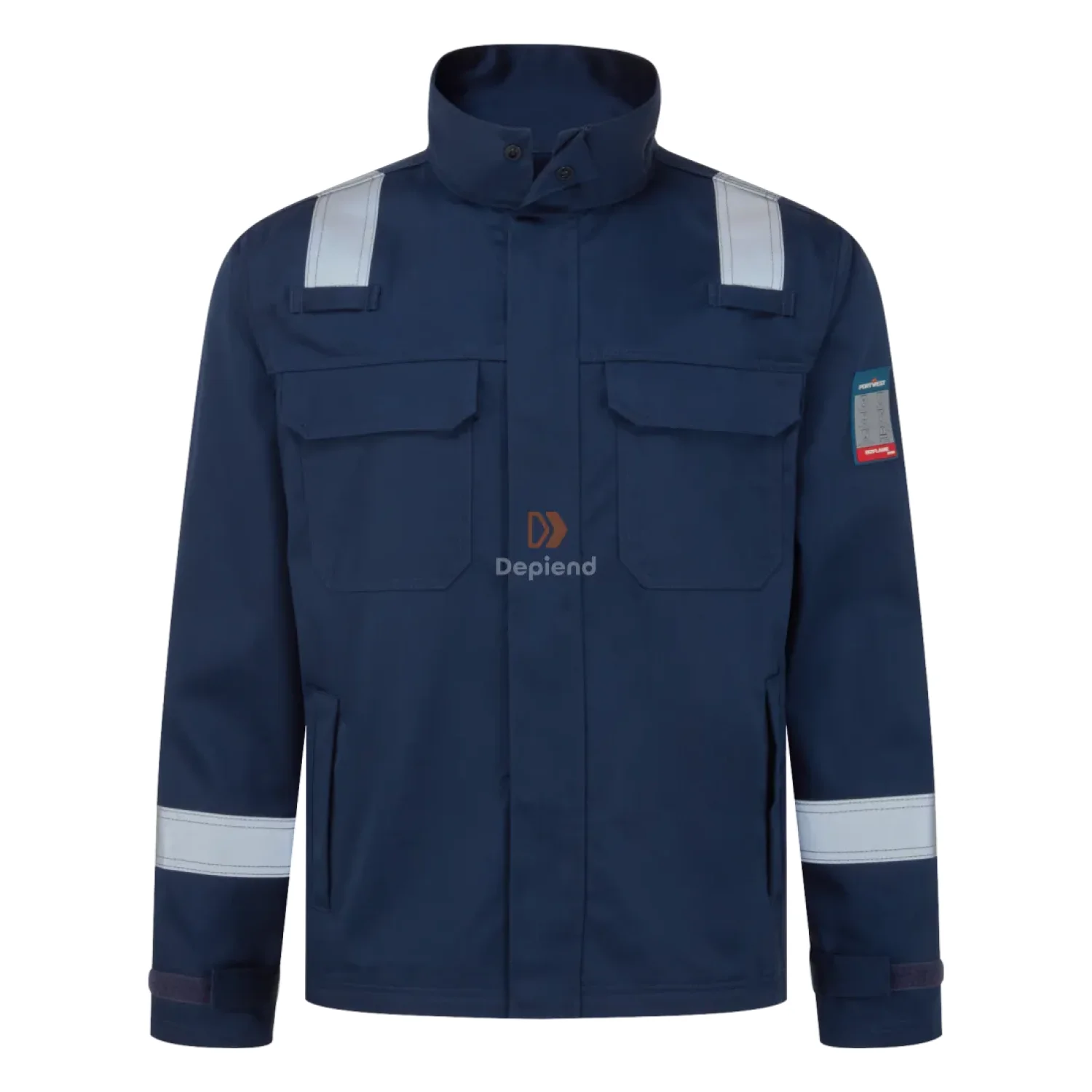 Portwest Bizflame Work+ FR lángálló kabát sötét tengerészkék