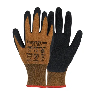 COFRA Flexycotton TUCAT/PÁR latex mártott kesztyű