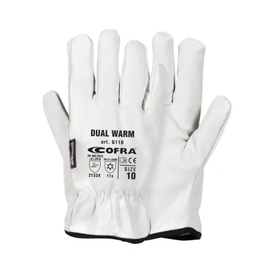 COFRA Dual warm KARTON/TUCAT bélelt bőr védőkesztyű