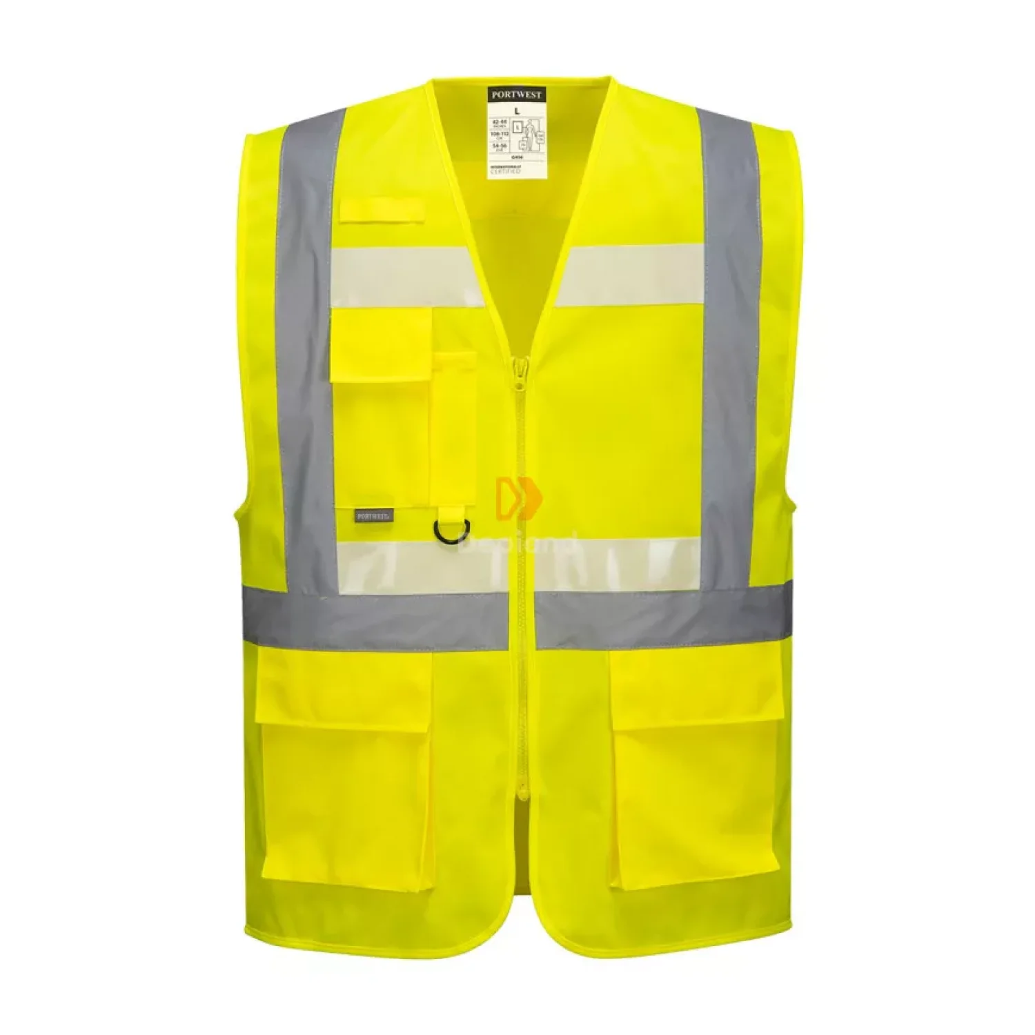 Portwest Glowtex vezetői mellény Ezee cipzárral sárga