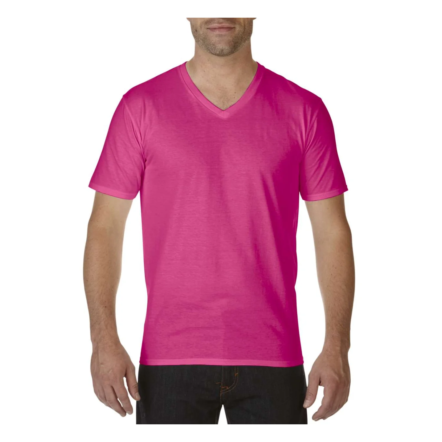 Gildan Premium COTTON® felnőtt v-nyakú póló Heliconia