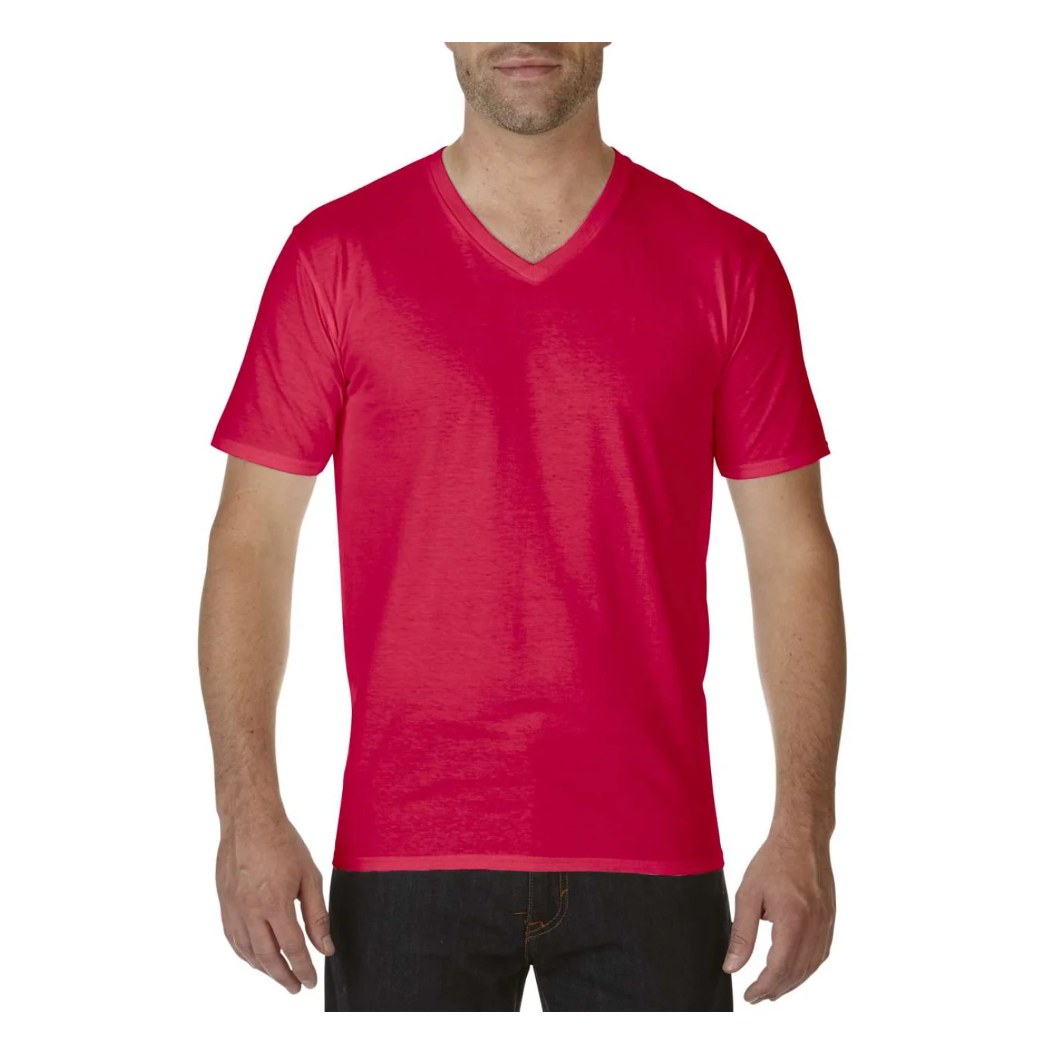Gildan Premium COTTON® felnőtt v-nyakú póló Red