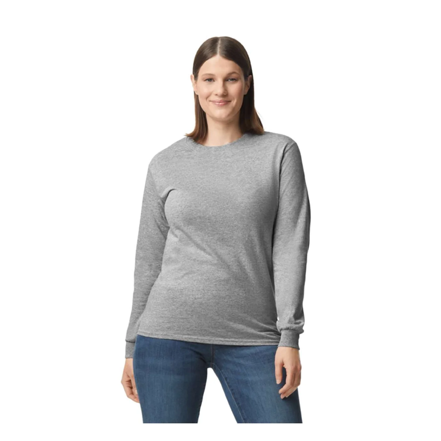 GILDAN® heavy COTTON™ felnőtt hosszú ujjú póló Sport Grey