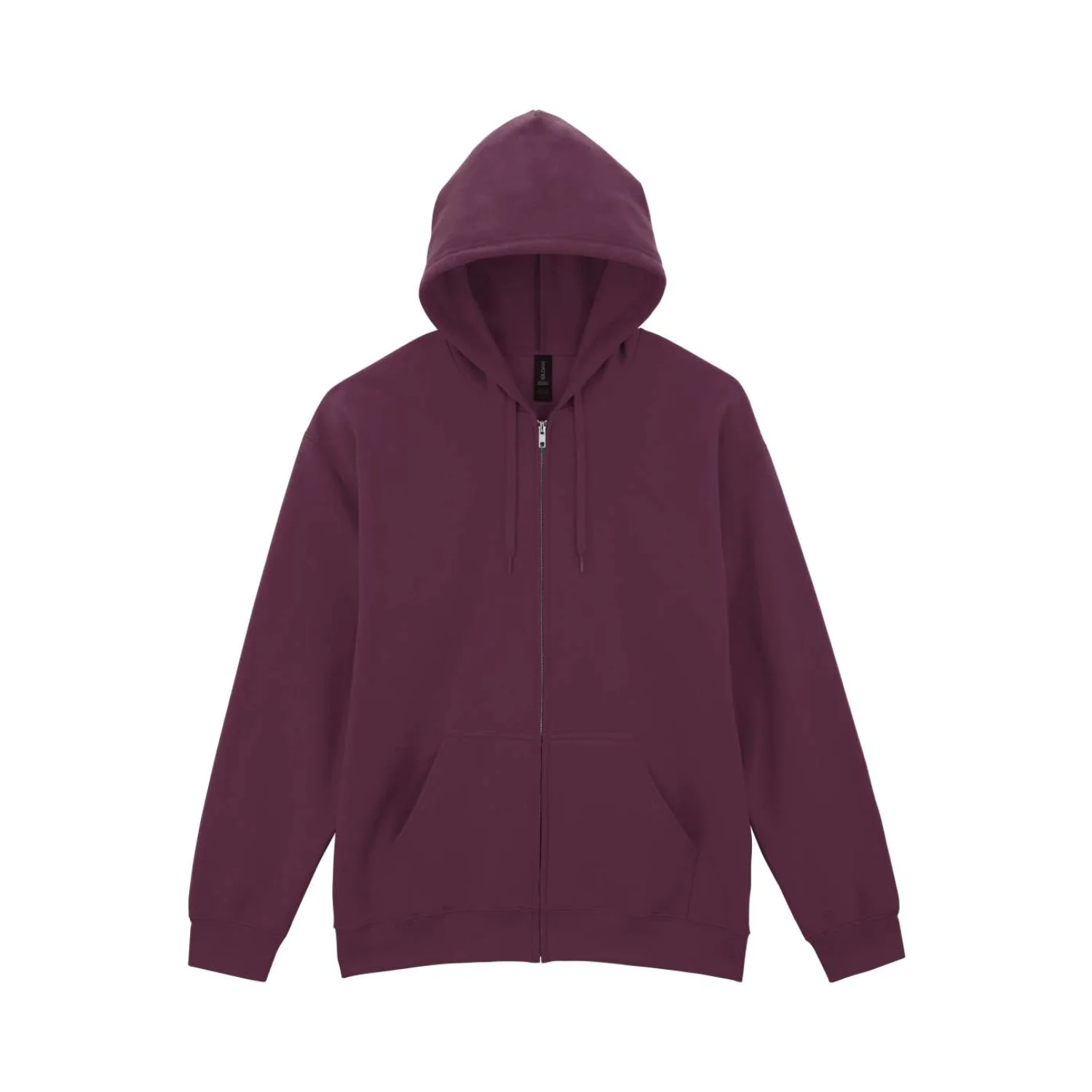 Gildan SOFTSTYLE™ midweight felnőtt végig cipzáras kapucnis pulóver pulóverek és kardigán Maroon