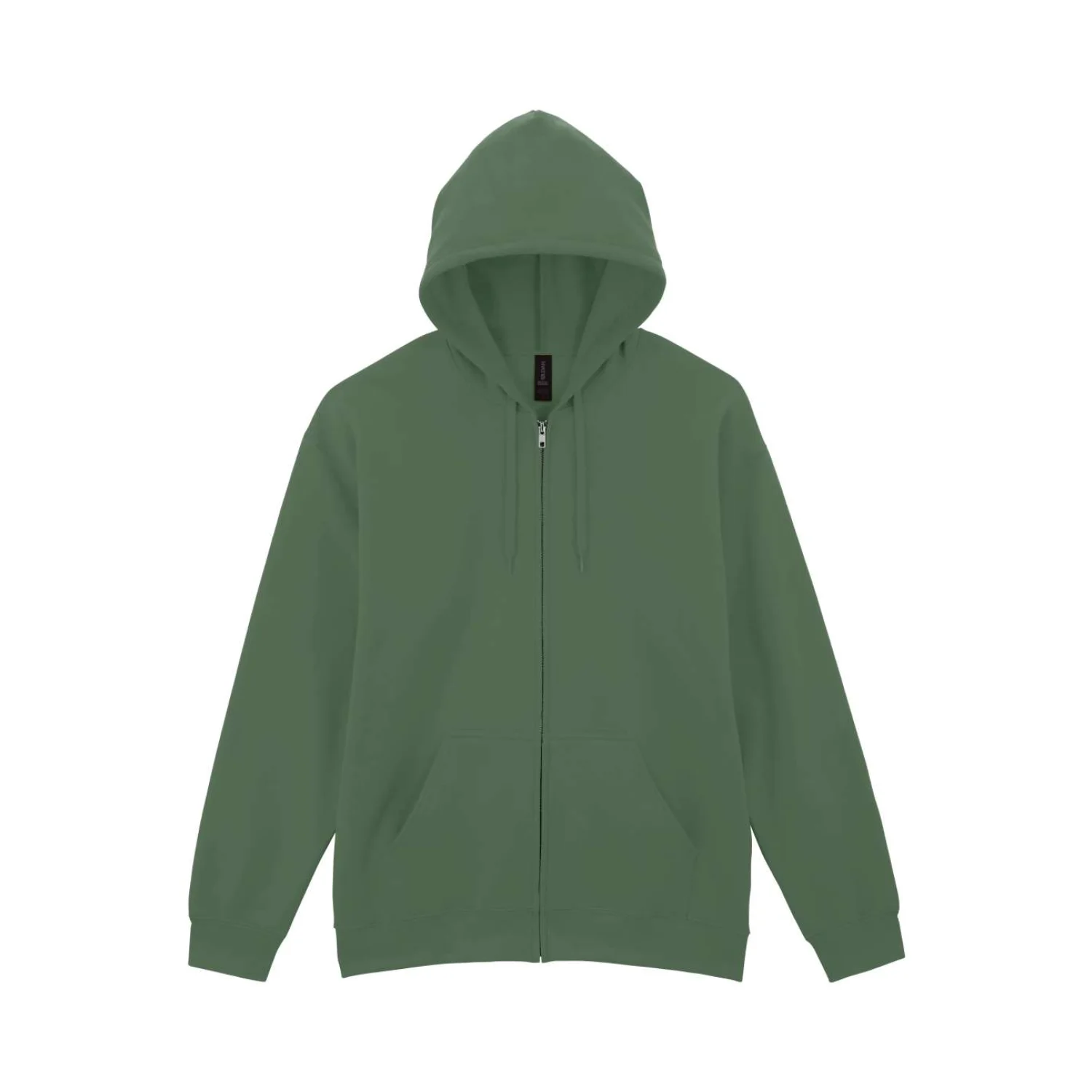 Gildan SOFTSTYLE™ midweight felnőtt végig cipzáras kapucnis pulóver pulóverek és kardigán Military Green