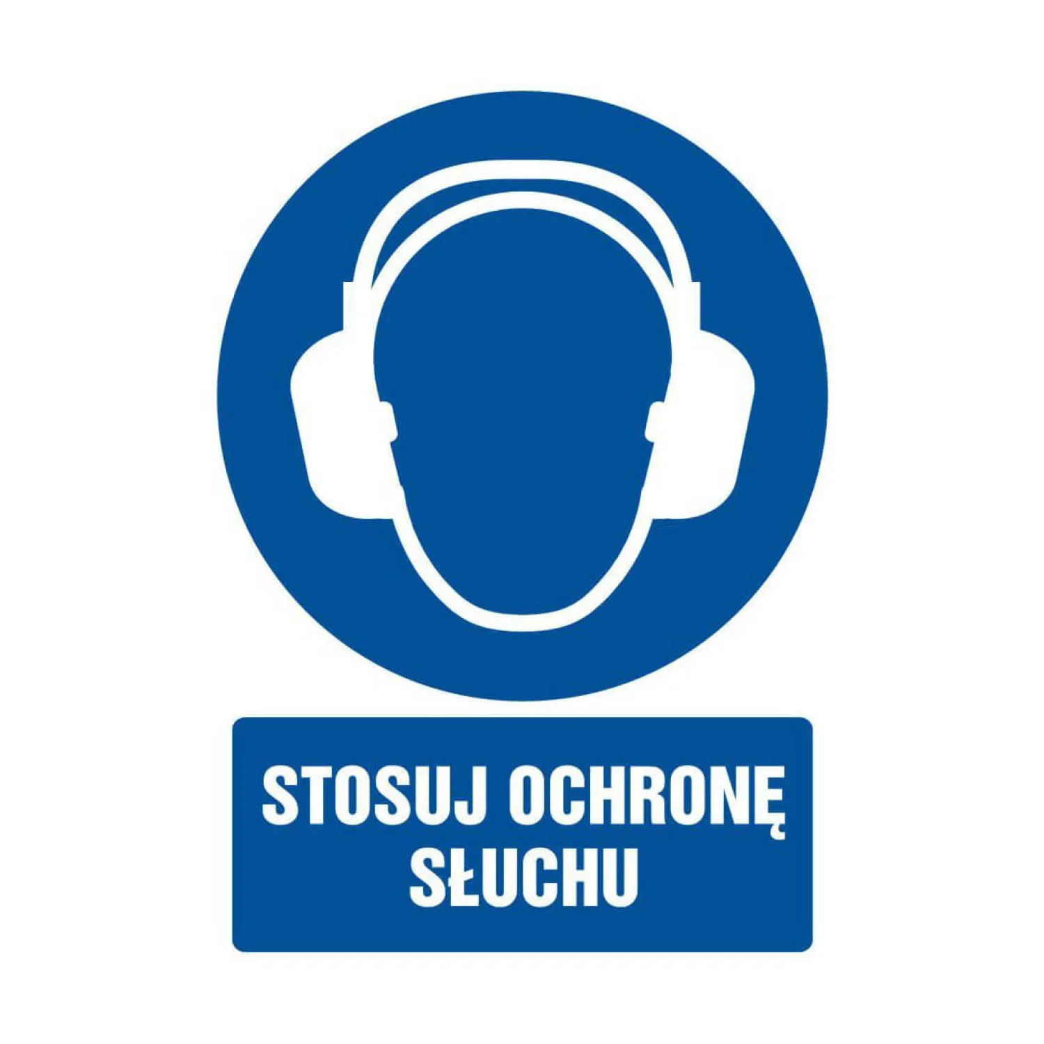TDC Znak bhp - stosuj ochronę słuchu - gl 005 bk pn