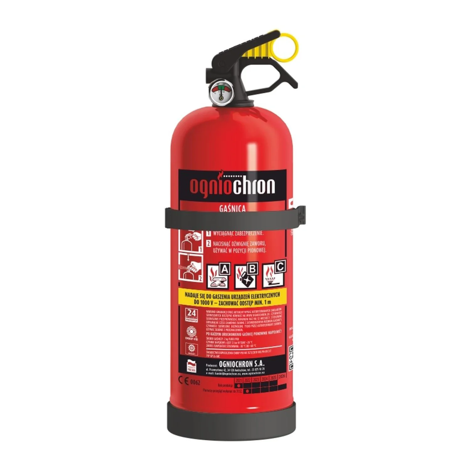 PROCERA GP-2XABC/PM 2 kg porral oltó tűzoltó készülék műanyag akasztóval