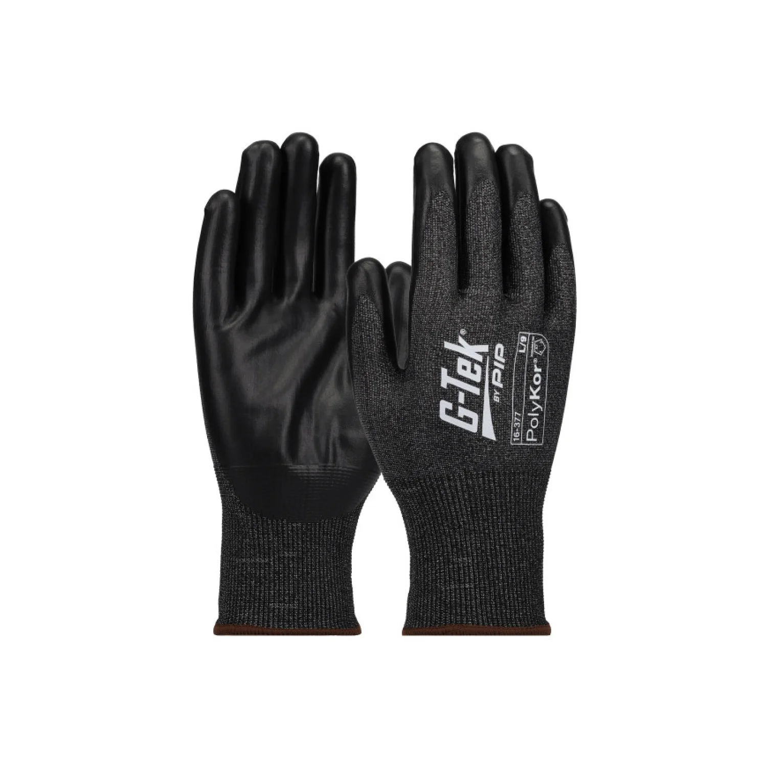 Gtek G-TEK PolyKor X7 kötött, NeoFoam® tenyérmártott munkavédelmi kesztyű fekete/szürke