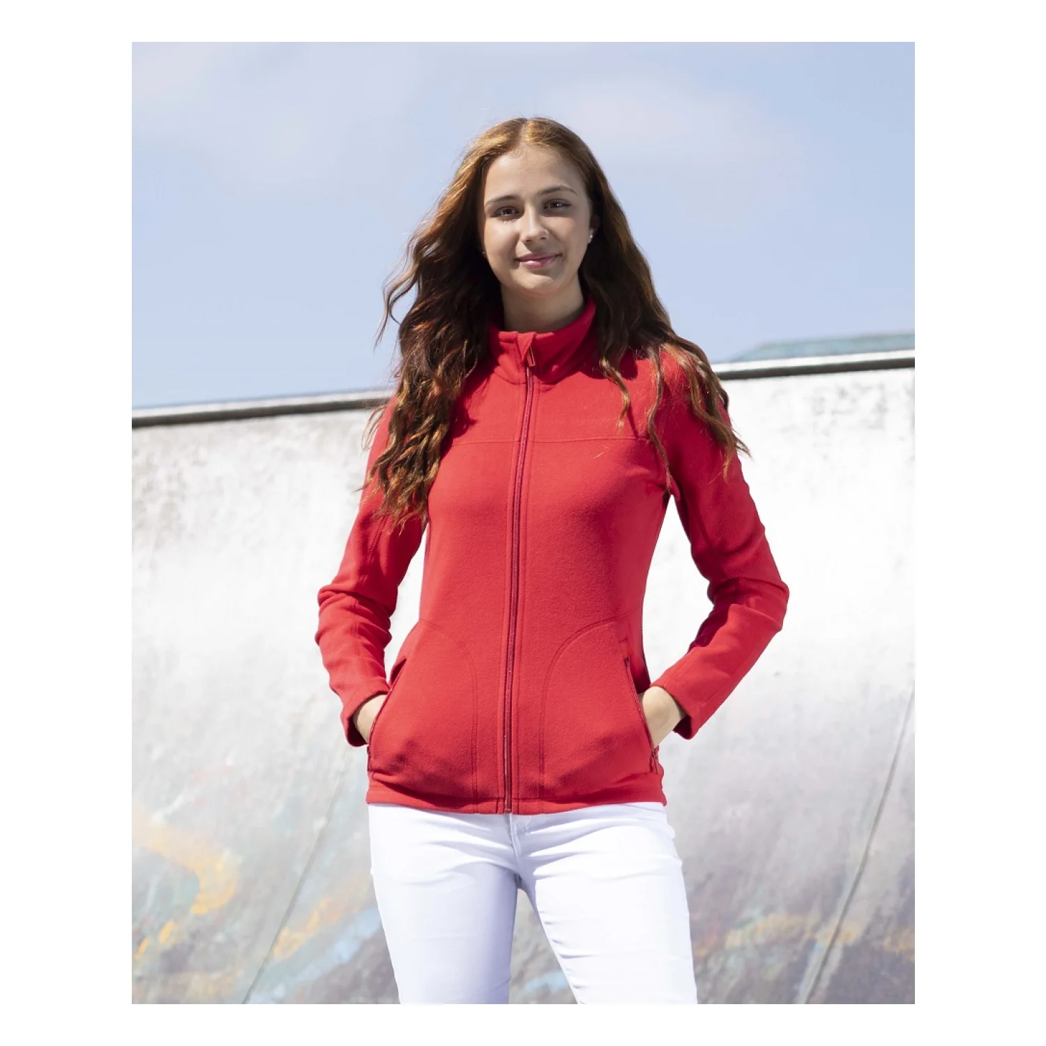 Ardon Női melegítő felső fleece ARDON®JOFLEX piros