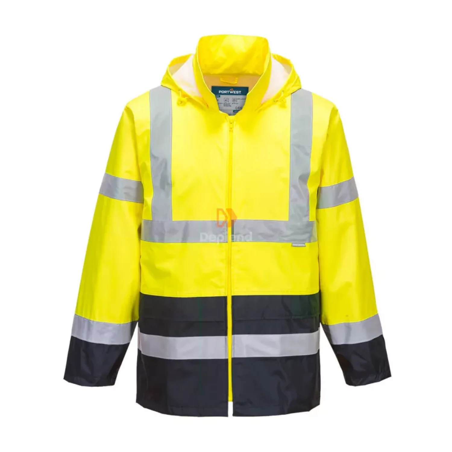 Portwest Hi-Vis Classic Contrast esődzseki sárga / tengerészkék