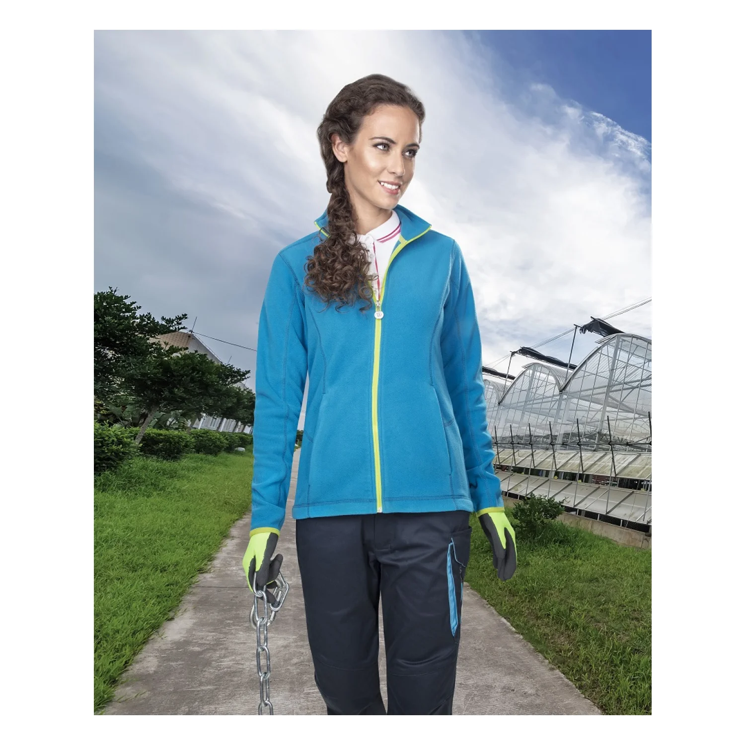 ARDON®FLORET női fleece melegítő felső azúr kék