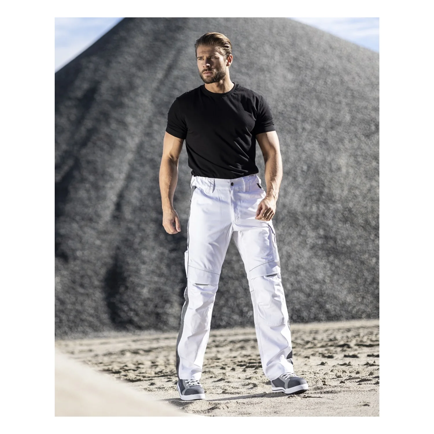 ARDON®URBAN+ férfi derekas nadrág, rövidített fehér