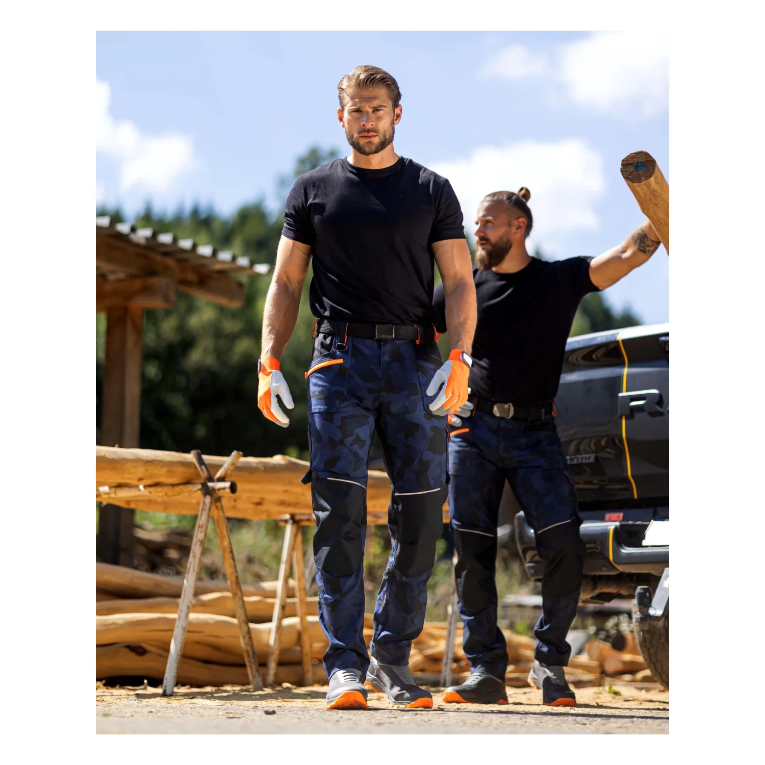 ARDON®CREATRON - férfi terepszínű derekas nadrág kék