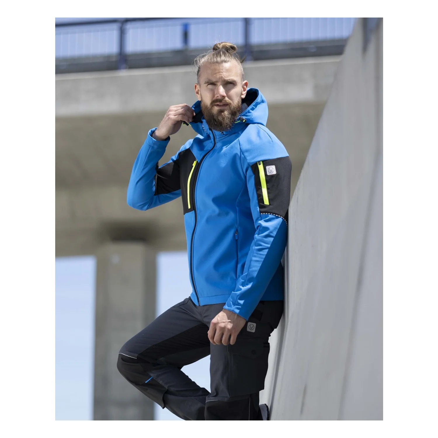 ARDON®CITYCONIC - férfi kapucnis softshell dzseki kék