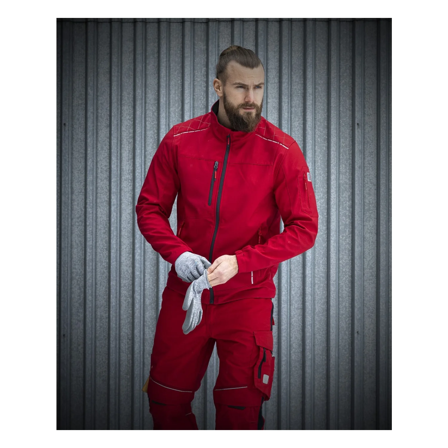 ARDON®VISION - férfi téli softshell kabát piros