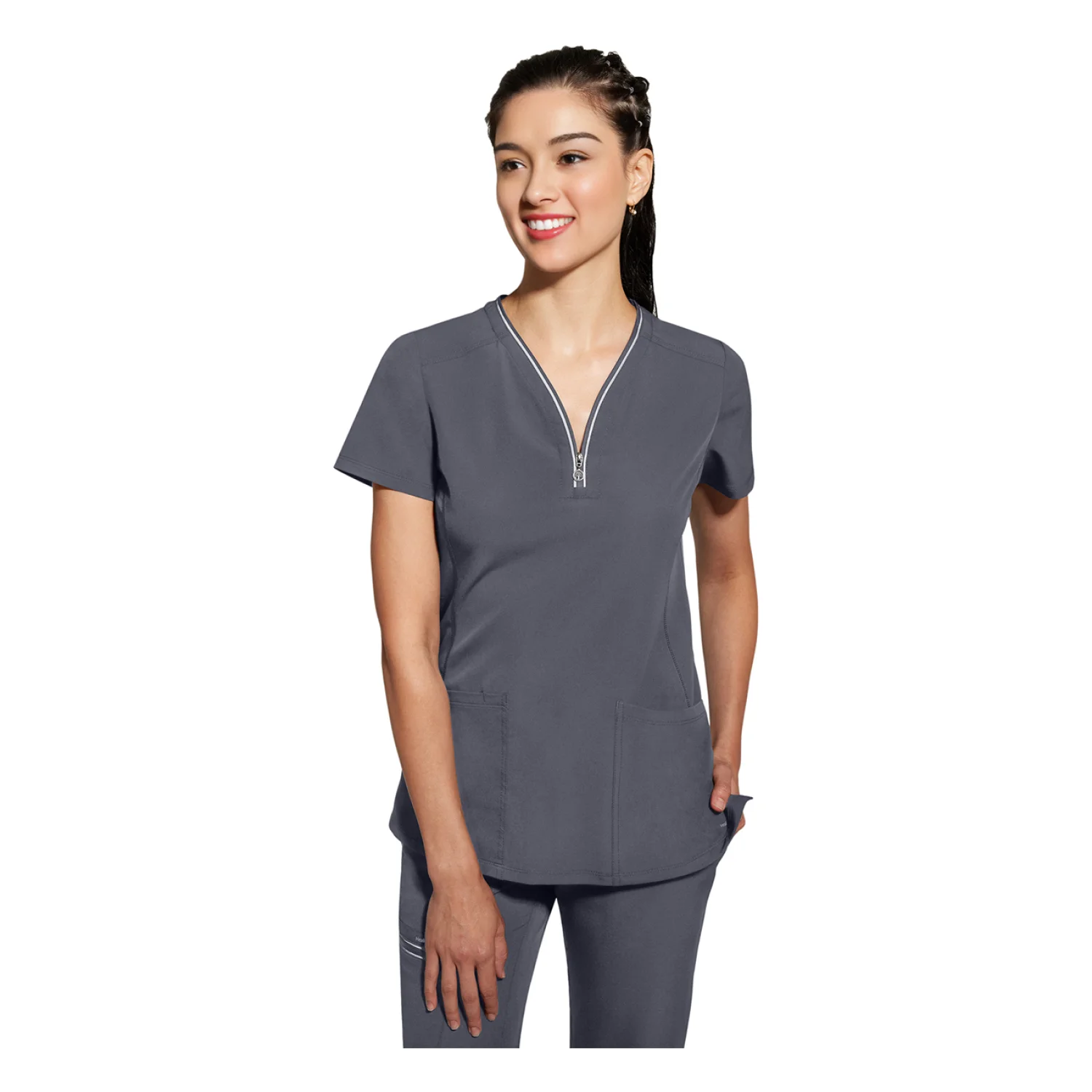 Healing Hands Women's blouse HHE2274 wine size XXL Dark grey
