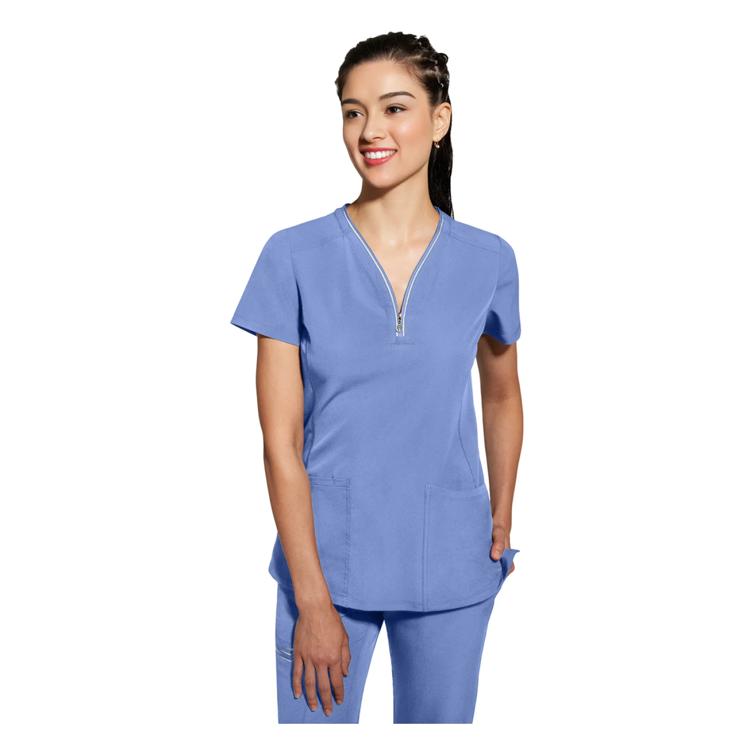 Healing Hands Women's blouse HHE2274 wine size XXL Light blue