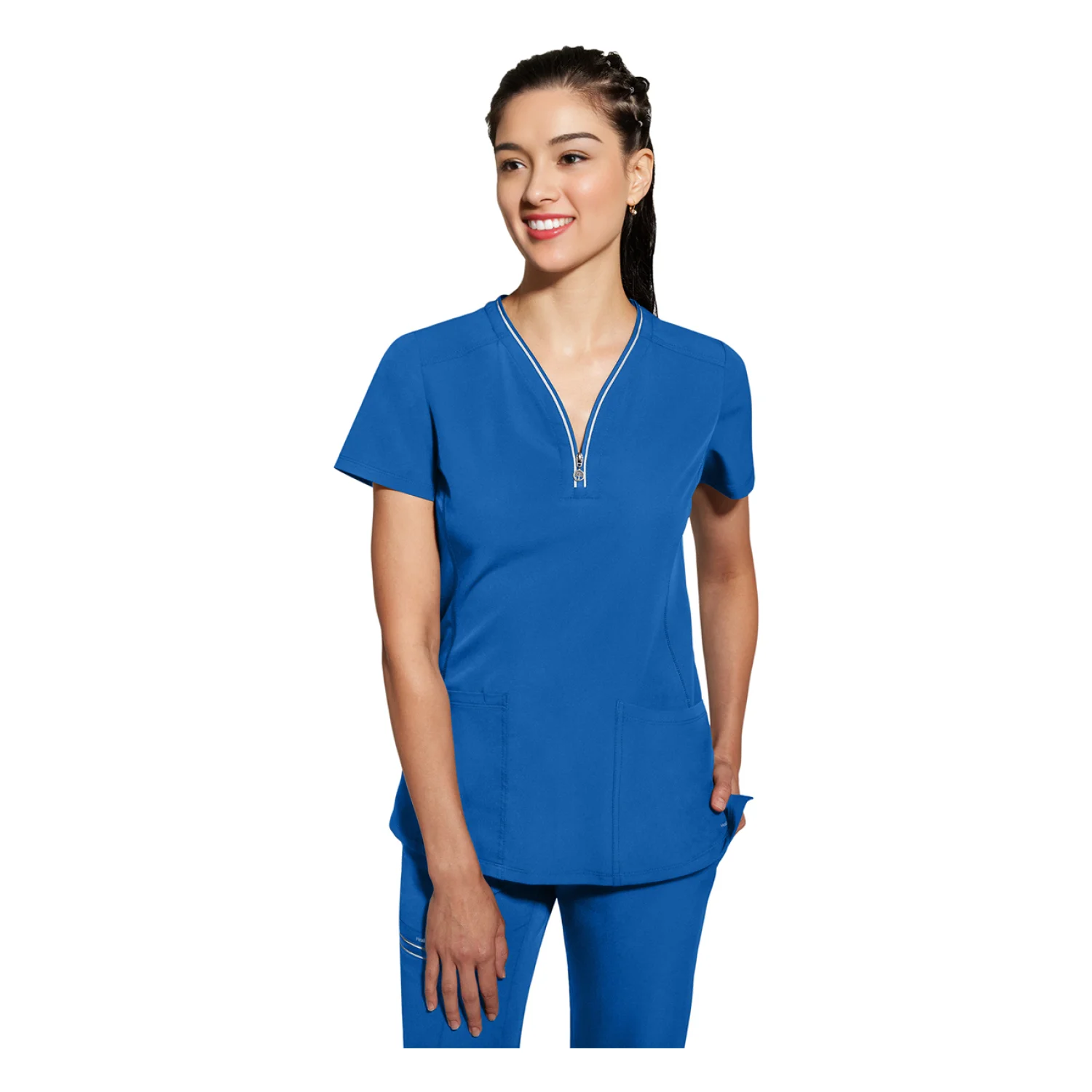 Healing Hands Women's blouse HHE2274 wine size XXL Royal blue