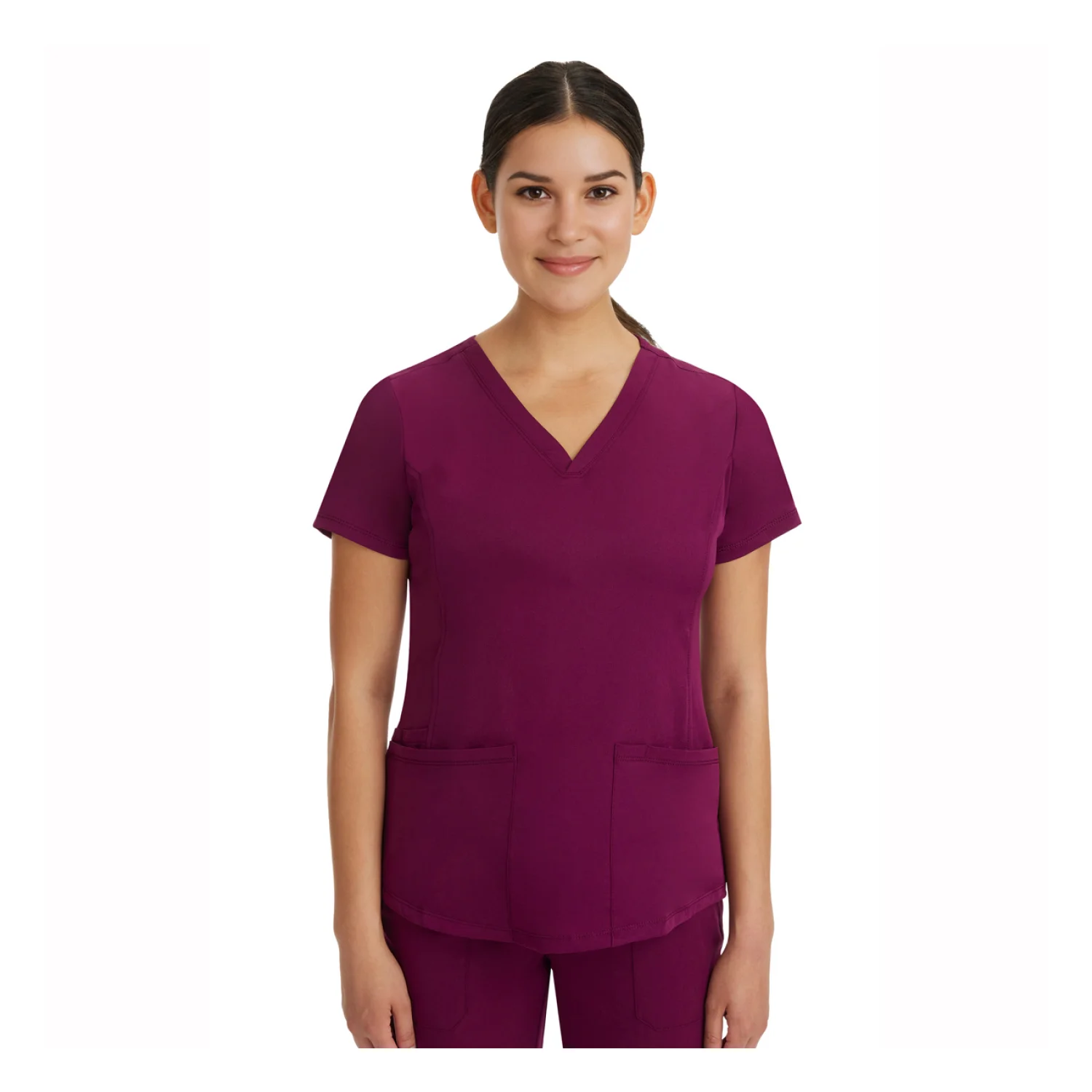 Healing Hands Women's blouse HHE2500 olive green Dark red