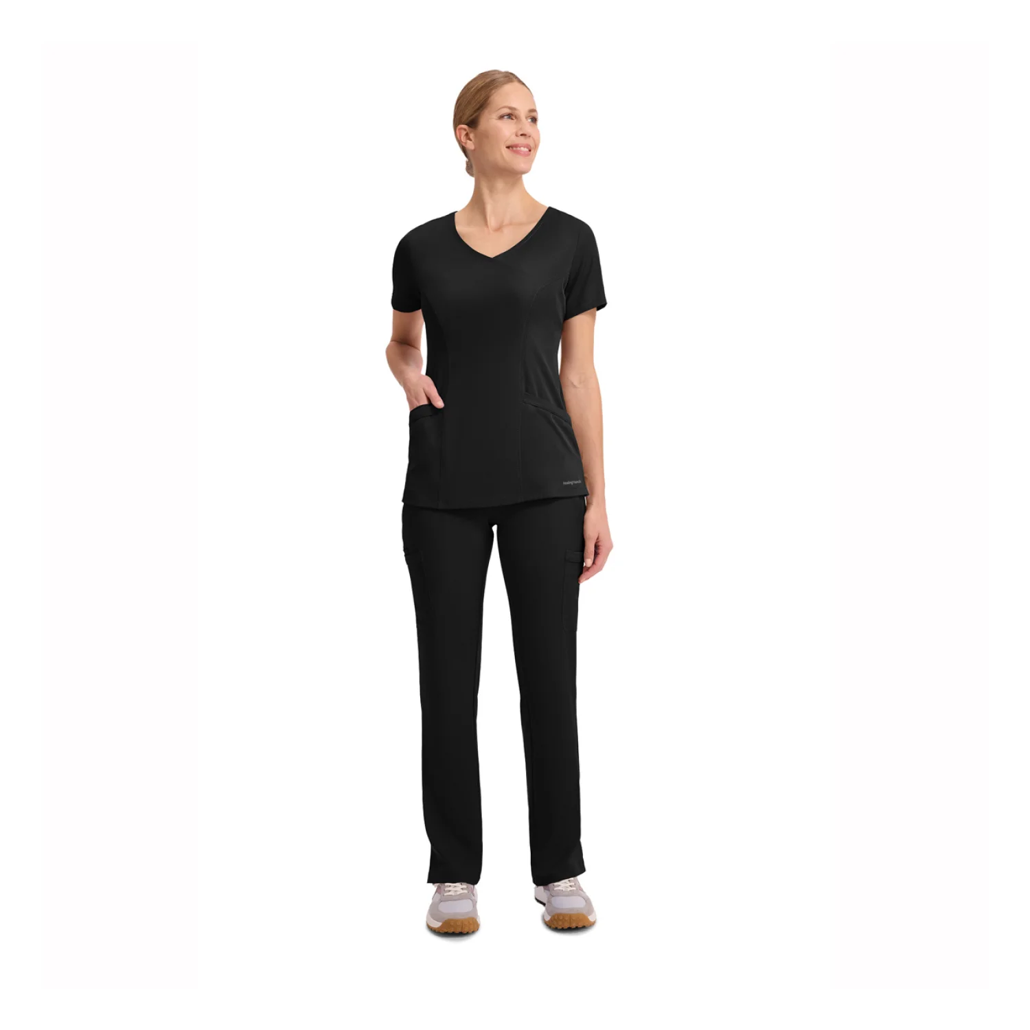 Healing Hands Women's blouse HHE2525 dark grey Black