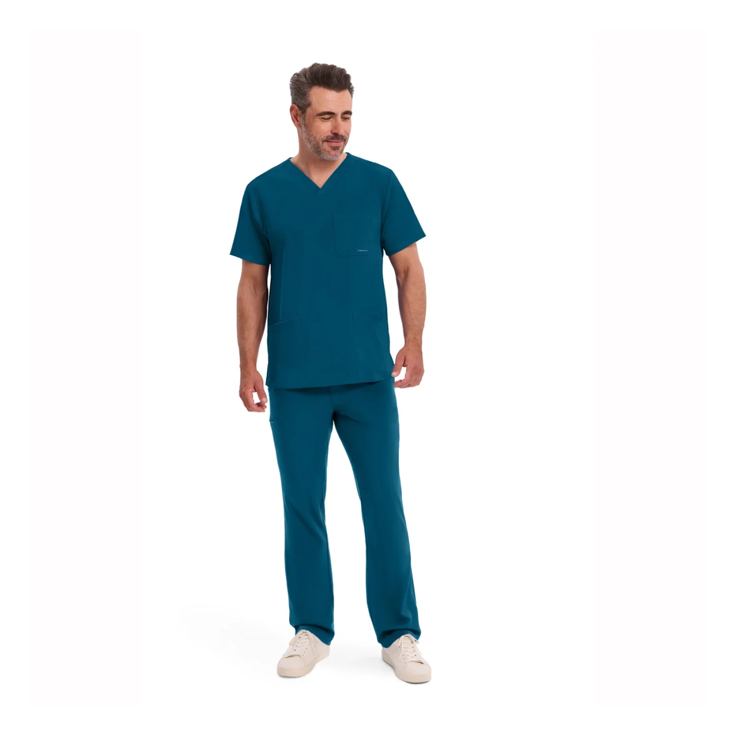 Healing Hands Men's blouse HHE2590 royal blue Caribian blue