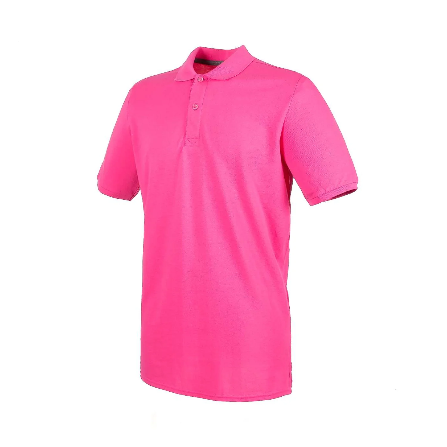 Henbury Férfi micro-fine pamut piqué galléros póló Fuchsia