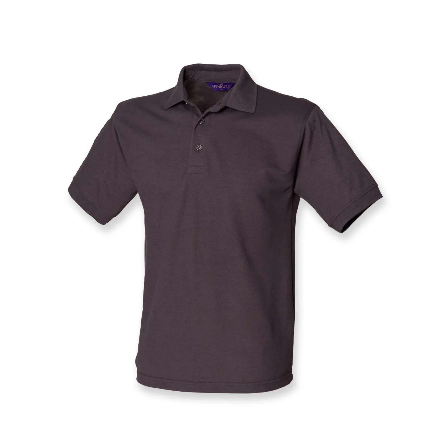Henbury Férfi klasszikus 65/35 piqué galléros póló Dark Grey