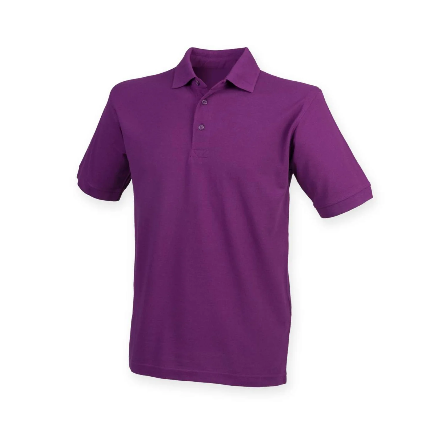Henbury Férfi klasszikus 65/35 piqué galléros póló Magenta