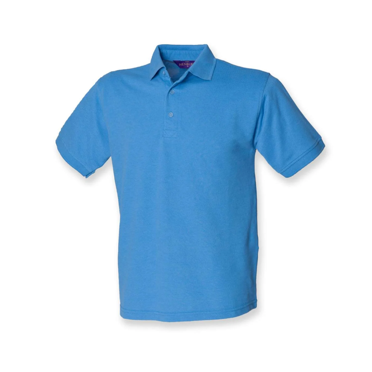 Henbury Férfi klasszikus 65/35 piqué galléros póló Mid Blue