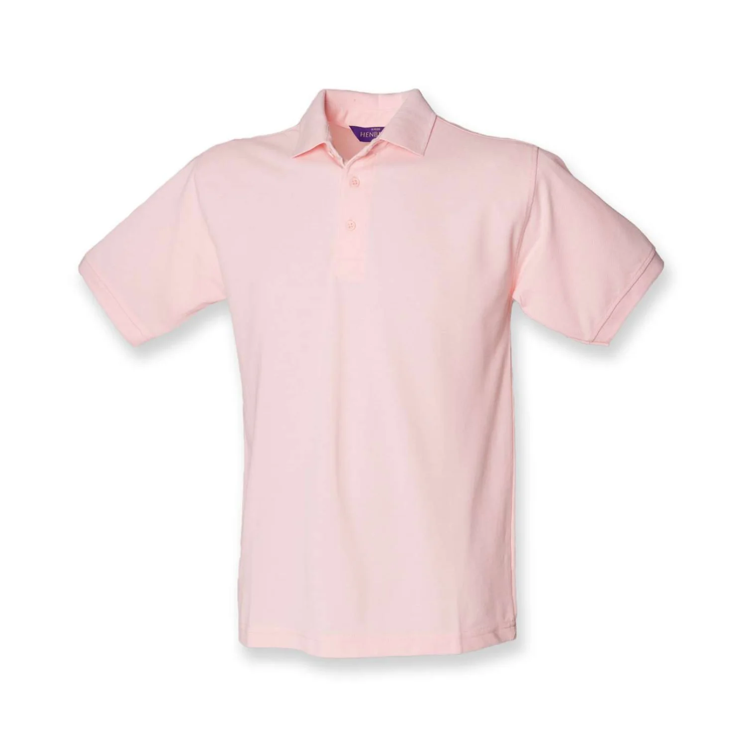 Henbury Férfi klasszikus 65/35 piqué galléros póló Pink