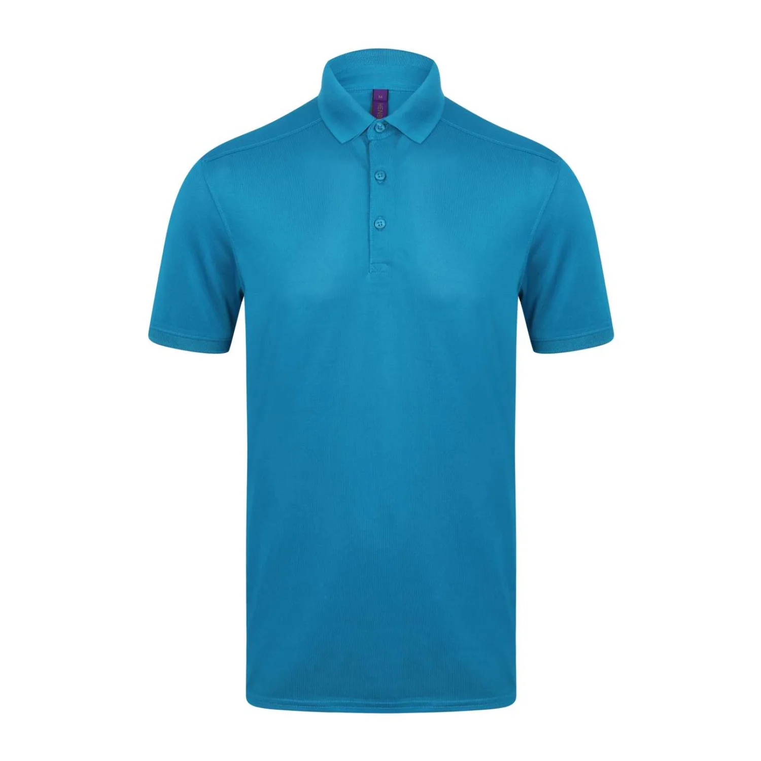 Henbury Férfi slim fit stretch galléros póló Sapphire Blue