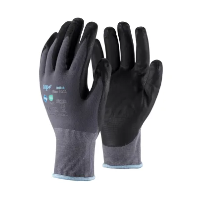 Védőkesztyű TOP SNS-A, nylon és spandex alapanyag, nitril hab mártott