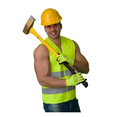 TOP VEST FLUO-Y tépőzáras jól láthatósági mellény, 120 g/m2, 100% poliészter