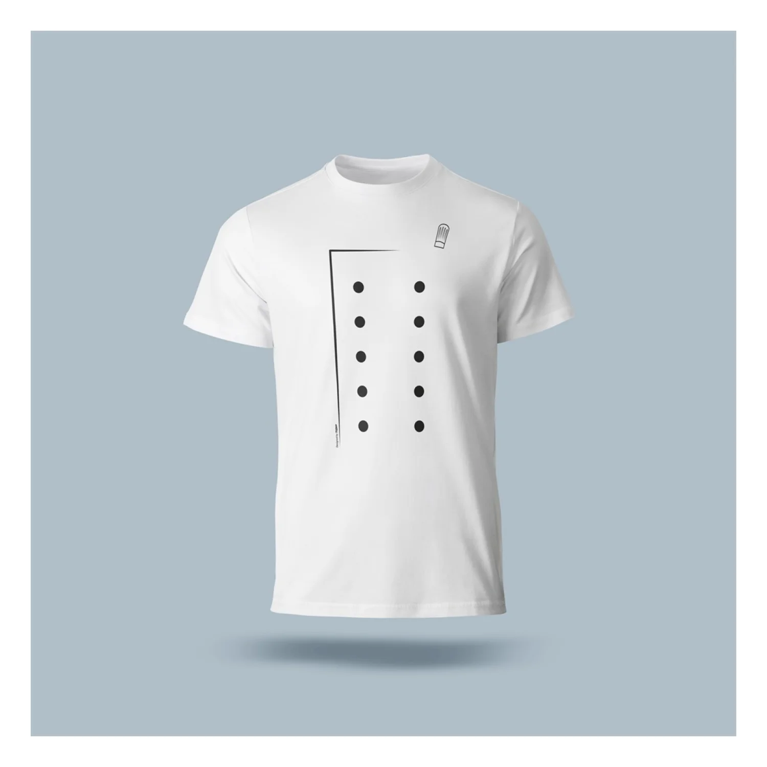 TOP Póló (séfkabát mintával) kereknyakú (100%pamut 190gr/m2) TOP