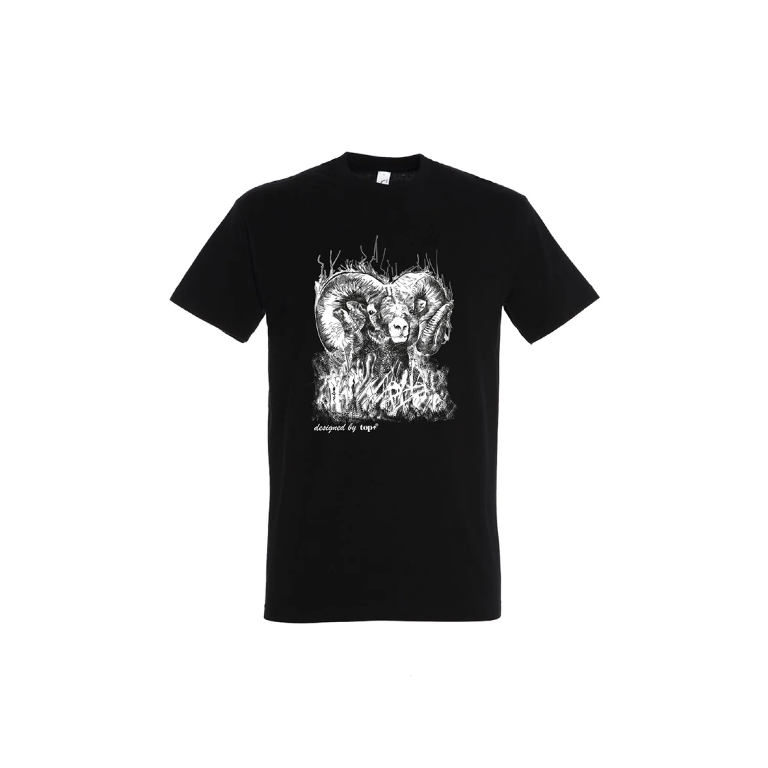 TOP kos mintás póló, kereknyakú (100% pamut 190 g/m2)