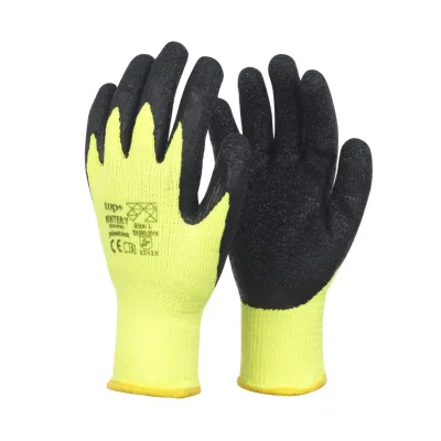 TOP WINTER latex mártott védőkesztyű, kevertszálas alapú, erős kopásállóságú