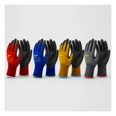 Védőkesztyű TOP THBIO nylon + bio nylon + spandex, latex hab mártással