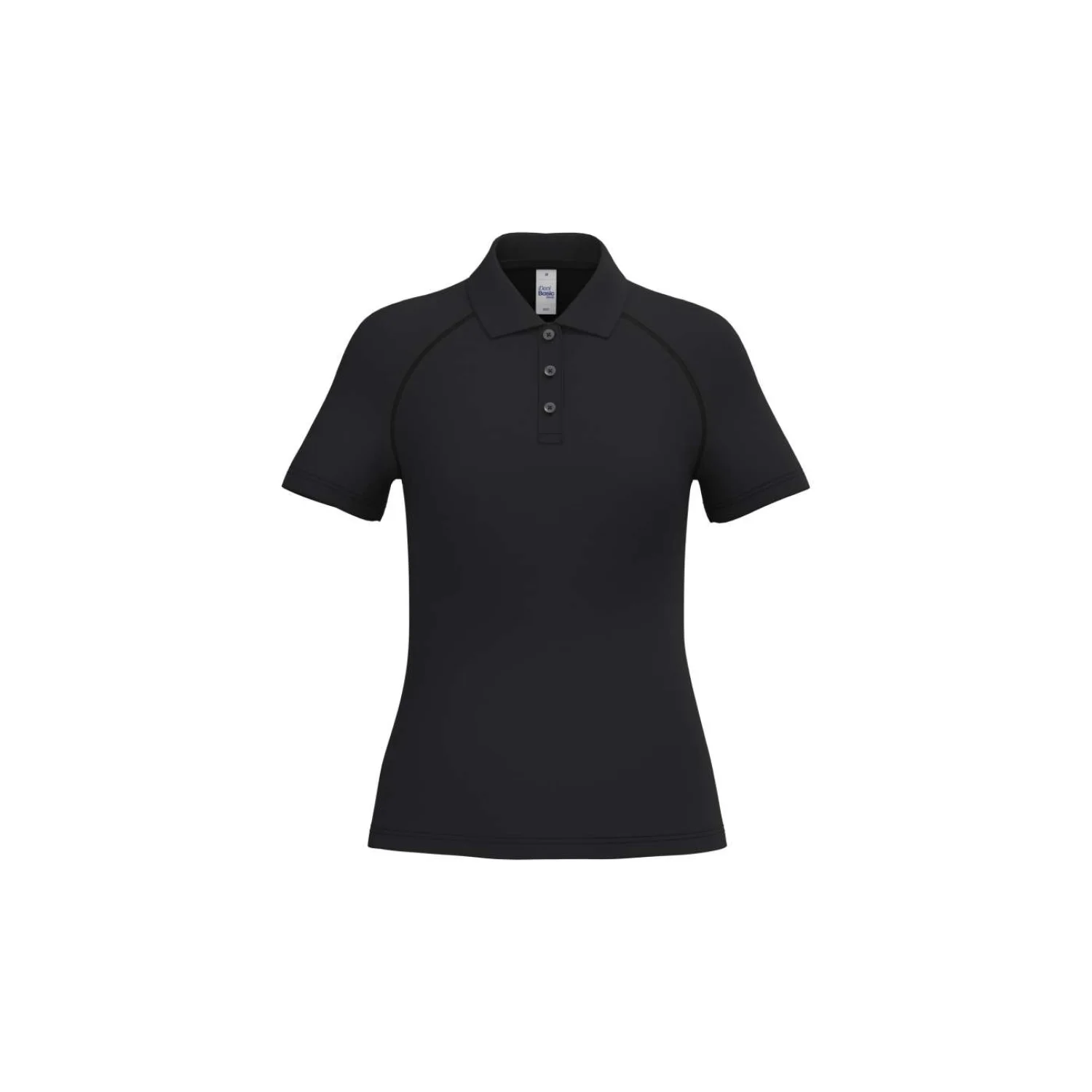 iDeal Basic Női alap poliészter galléros póló sportruházat Ideal Black