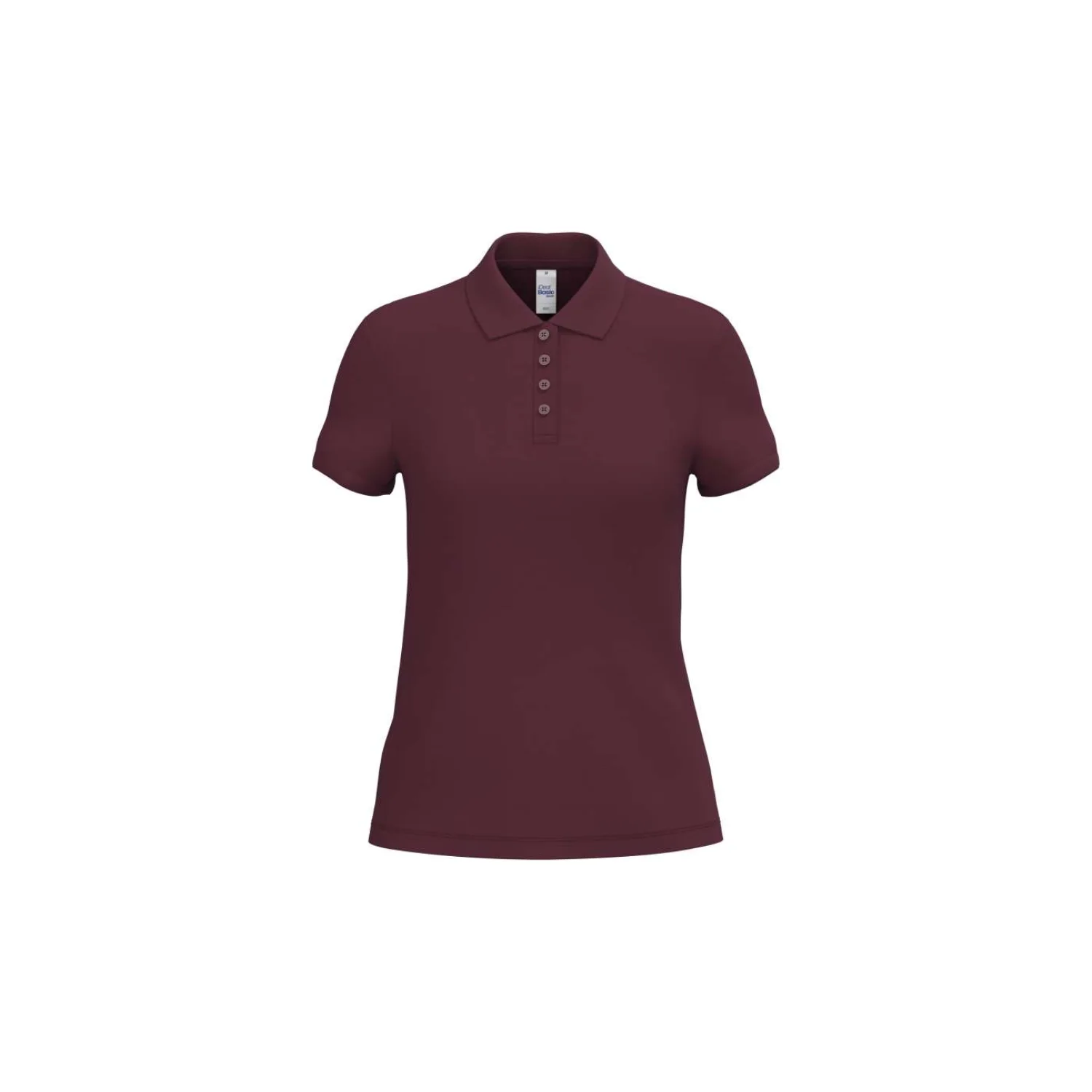 iDeal Basic Női piqué galléros póló Ideal Burgundy