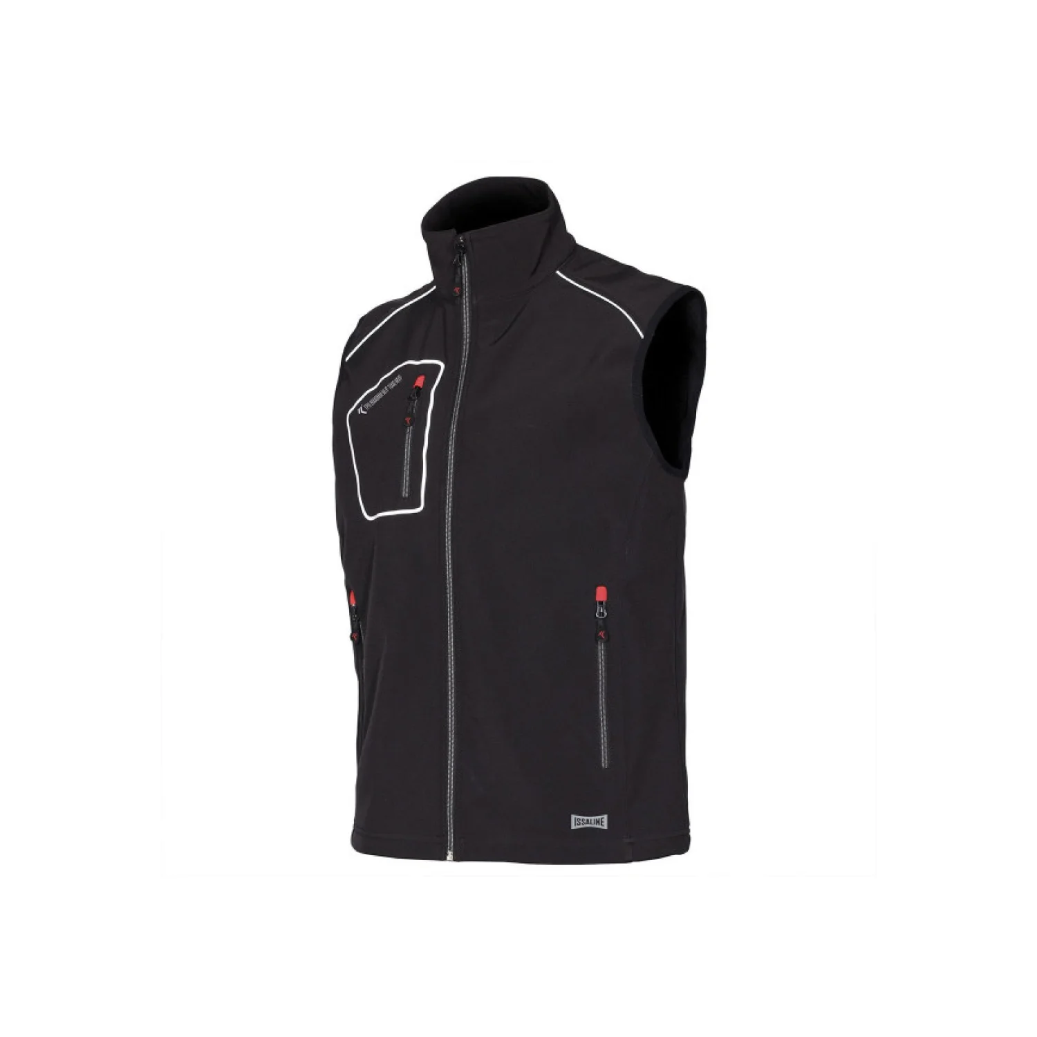 ISSALINE Snappy softshell mellény fekete/szürke