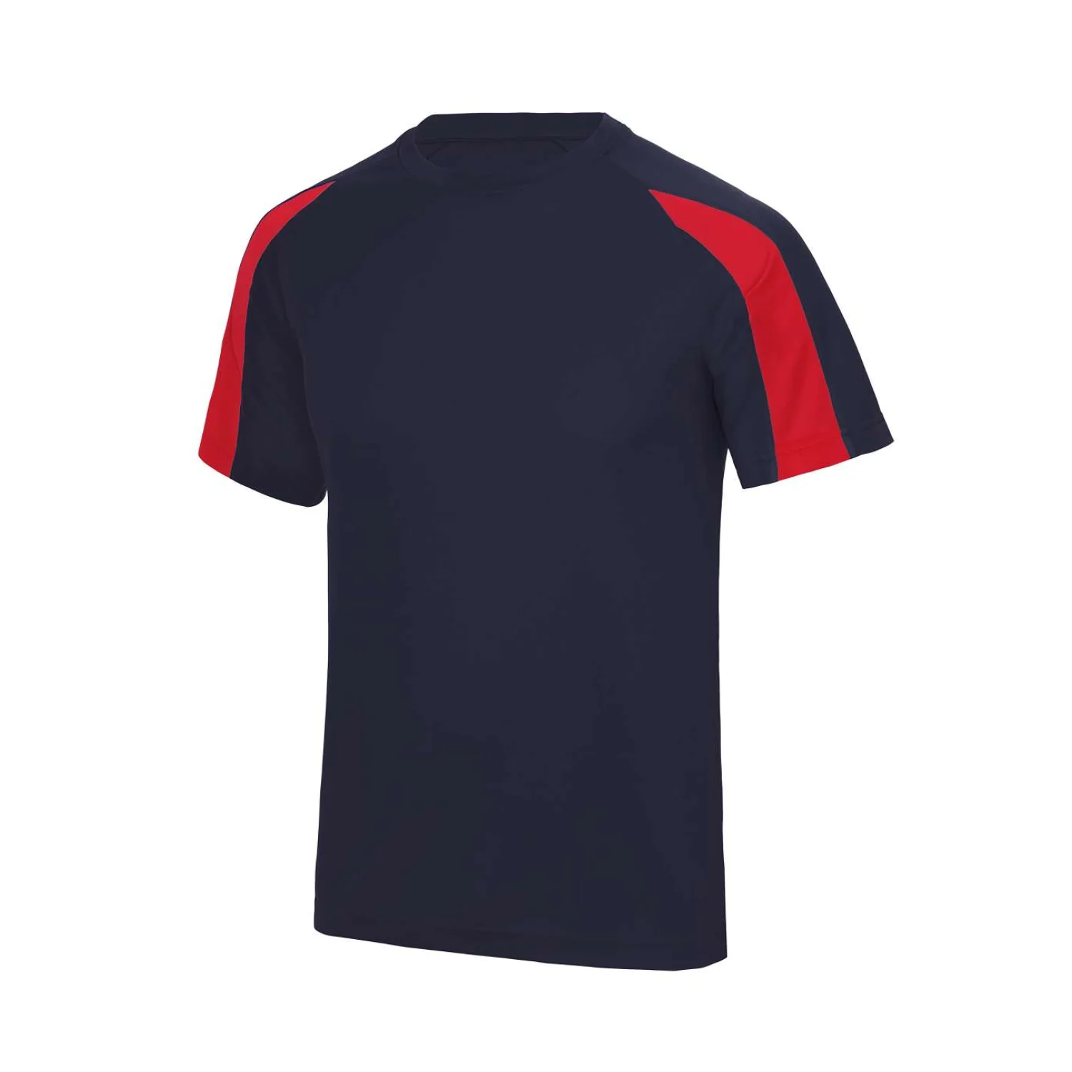 Just Cool Gyermek kontrasztos cool póló sportruházat French Navy/Fire Red