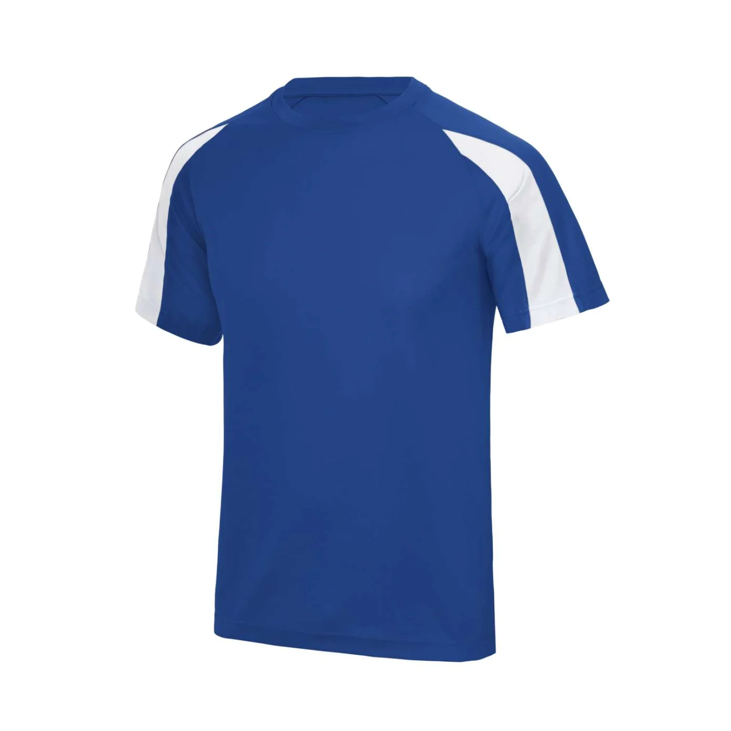 Just Cool Gyermek kontrasztos cool póló sportruházat Royal Blue/Arctic White