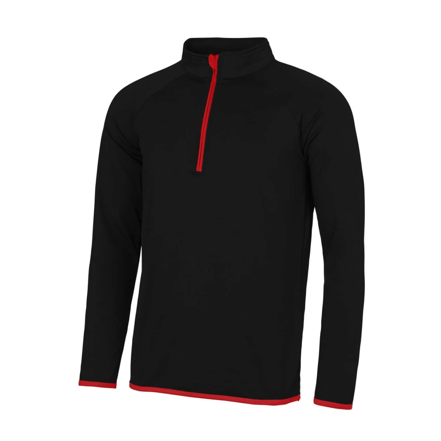 Just Cool Férfi cool 1/2 cipzáras pulóver sportruházat Jet Black/Fire Red