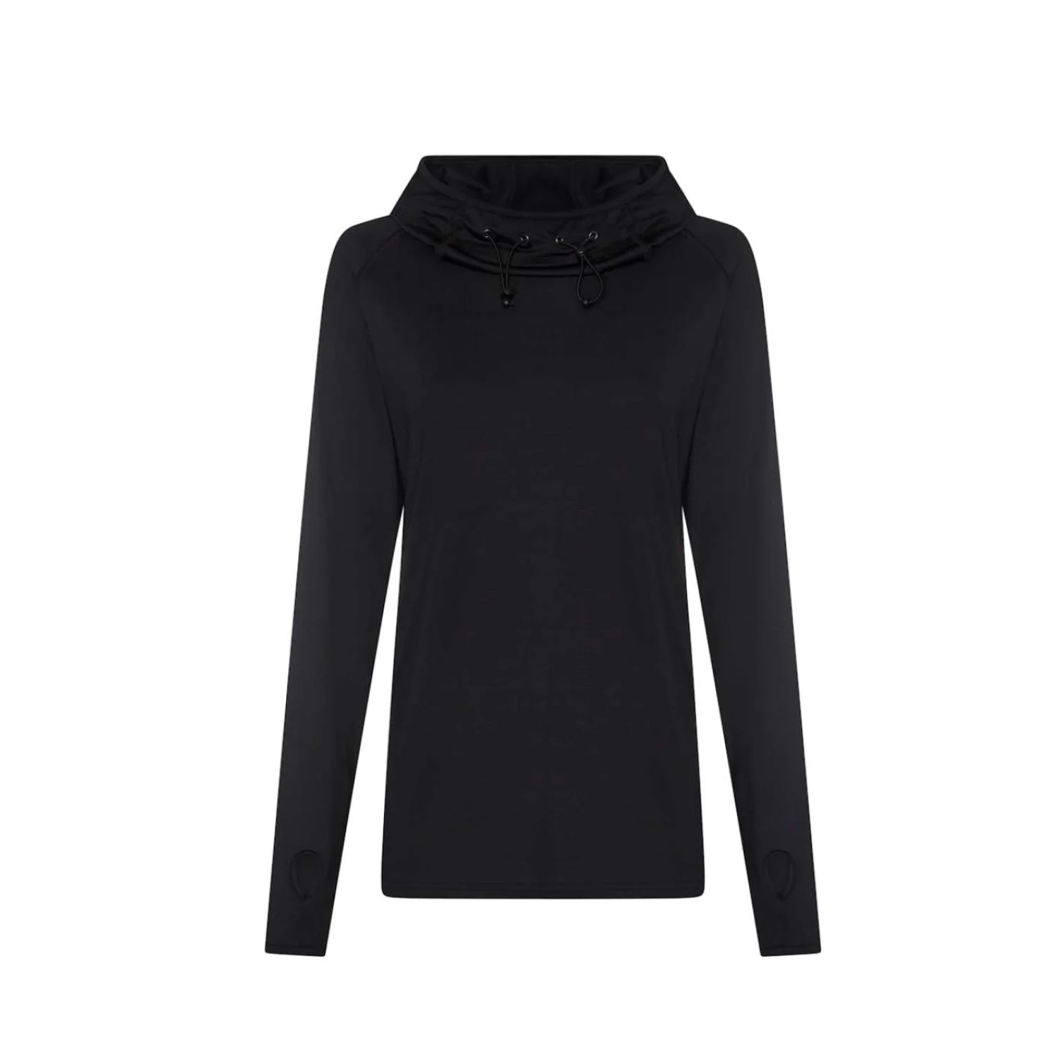 Just Cool Női cool kámzsagalléros felső sportruházat Jet Black