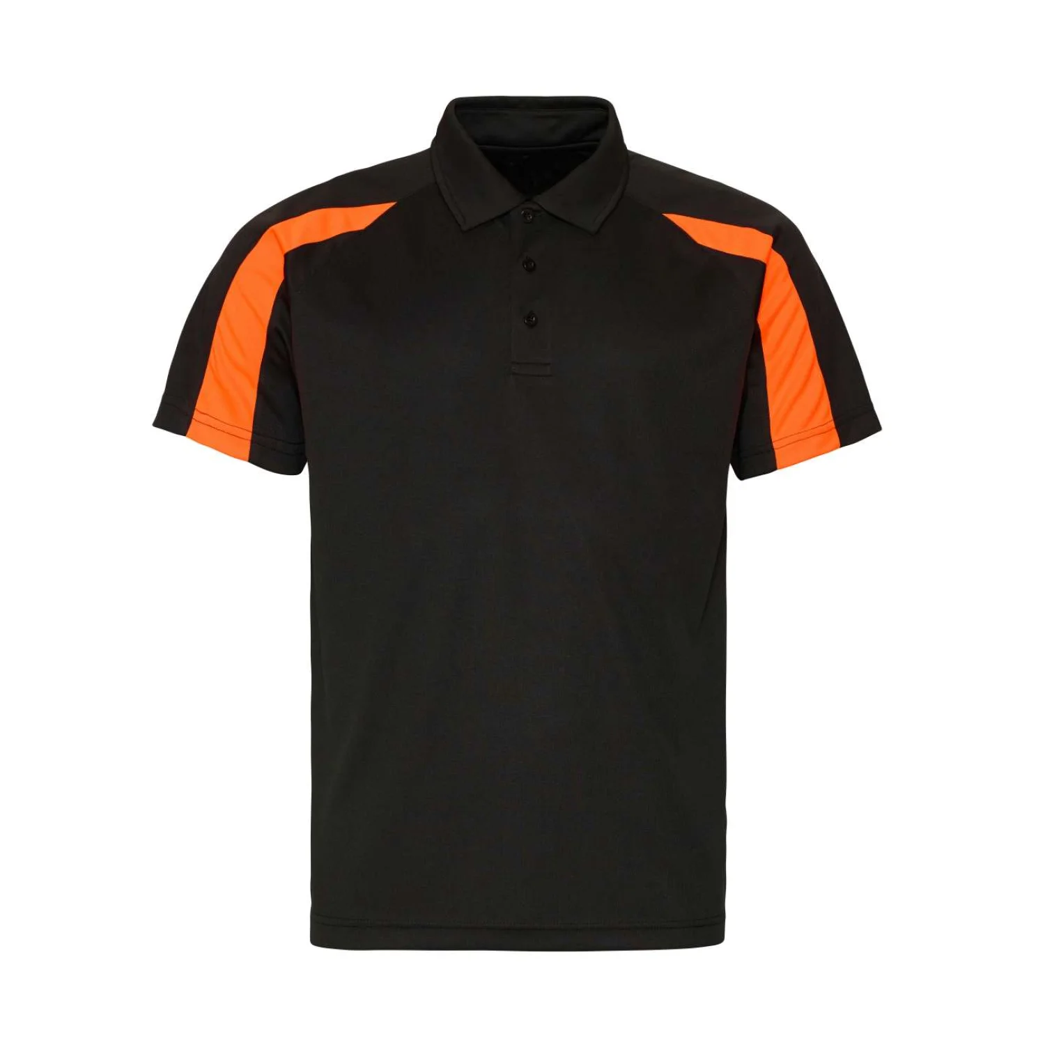 Just Cool Kontrasztos cool póló sportruházat Jet Black/Electric Orange
