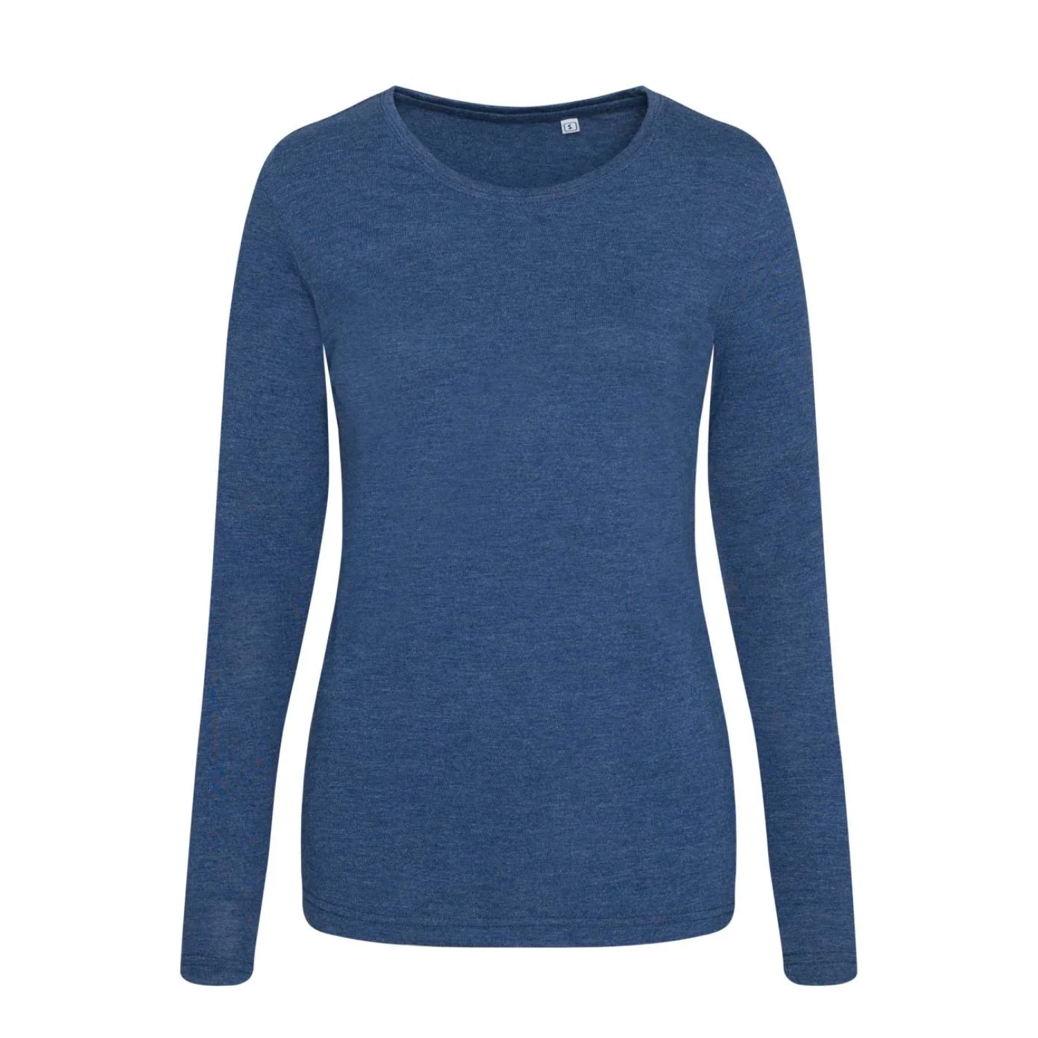 Just Ts Hosszú ujjú női tri-blend póló Heather Navy